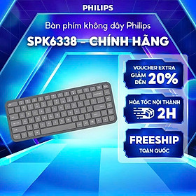Bàn phím không dây Philips SPK6338 - Hàng chính hãng - Màu Xám