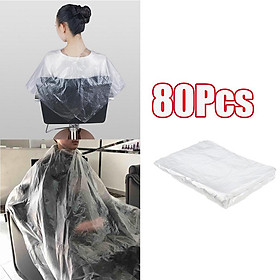 80 Piece 150x130cm Clear Disposable Hair Cutting Cape Kit Salon Dress Unisex