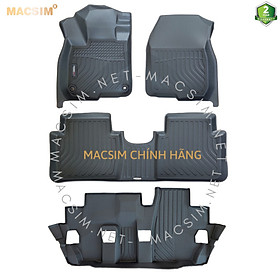 Thảm lót sàn xe ô tô Honda CRV 2018 -2023  mẫu 3 hàng ghế   Nhãn hiệu Macsim chất liệu nhựa TPE cao cấp màu đen