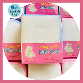 Túi Khăn Sữa 4 Lớp sợi dày Baby Bear - 1 Túi 10 cái kích thước 25x27 cm