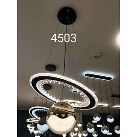Đèn thả thủy tinh hình cầu vòng tròn trang trí nội thất phòng bếp, phòng ăn sang trọng hiện đại mã 4503