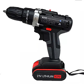 Máy Khoan Pin 21v 3 Chế Độ Có Búa Pin,Hộp Nhựa