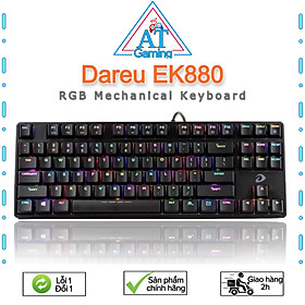 Bàn phím cơ gaming Dareu EK880 LED RGB - Hàng chính hãng - Red Switch