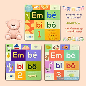 Combo sách đọc to - Em bé bi bô (giúp bé 0-4 tuổi bật âm, tập nói) - Bìa bồi cứng