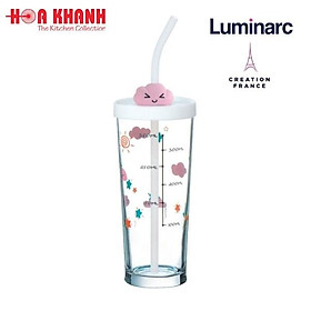 Ly Thủy Tinh Đổi Màu Có Nắp Luminarc Lille Scale Cloud 425ml - P9887