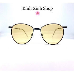 Kính râm màu Mắt tròn ulzzang sành điệu siêu chất cho Nam và nữ 