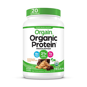 Vegan Eat clean Gym Bột đạm thực vật hữu cơ Orgain Organic Protein 920g