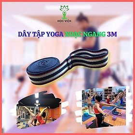 Dây đai cotton tập yoga 3m thổ cẩm , 2 đầu tập đa năng , hỗ trợ các động tác Yoga , dây tập yoga bền đẹp nhiều màu sắc