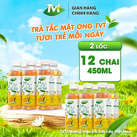 [Combo 12 chai 450ml] Trà Tắc Mật Ong TVT tinh chất trà xanh, mật ong, quả tắc, mát lanh thanh khiết, tốt cho tim mạch