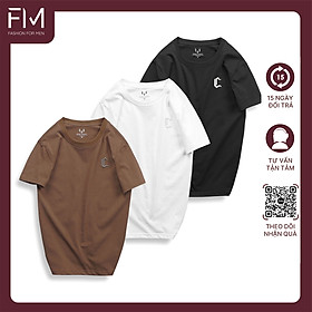 Áo thun cổ tròn ngắn tay JASSON, chất cotton 100% thiết kế họa tiết thêu logo - FORMEN SHOP - FMPS199