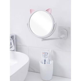 Gương trang điểm tai mèo dán tường, gương nhà tắm Dán tường