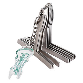 9pcs Guitar Bass Understring Radius Gauge Luthier Stainless Steel Tool Set Bridge Saddle Adjustment with Pin Puller