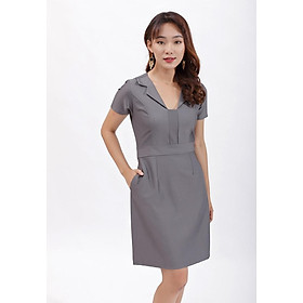 Váy đầm dáng ôm thời trang Eden cổ v cách điệu, kiểu dáng thanh lịch, chất liệu cotton mềm mại - D389