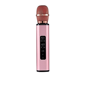Mua Micro Kèm loa karaoke Bluetooth PKCB BM06 cắm thẻ nhớ có thể dùng trợ giảng 3 trong 1 - Hồng
