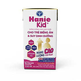 Sữa công thức pha sẵn Nutricare Hanie Kid dinh dưỡng cho trẻ biếng ăn và