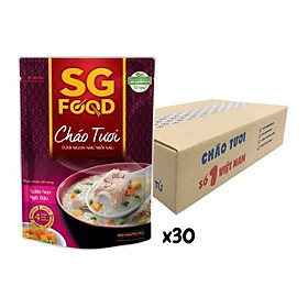 Hình ảnh Thùng 30 Gói Cháo Tươi Sài Gòn Food Sườn Non Ngủ Đậu 240g