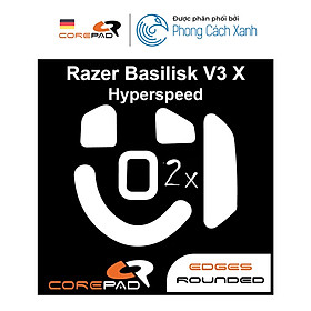 2 Bộ Feet chuột PTFE Corepad Skatez PRO Razer Basilisk V3 X Hyperspeed - Hàng Chính Hãng