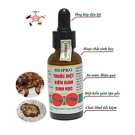 Chai 30ml. Thuốc diệt kiến gián sinh học Biopro Dạng đầu bóp tiện lợi Diệt sạch tận gốc kiến gián, an toàn, hiệu quả cao