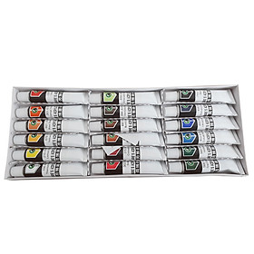 Bộ màu acrylic 12/18/24/36 màu maries dạng tuýp 12ml hộp giấy vẽ trên vải, tường, gốm sứ, gỗ, giấy