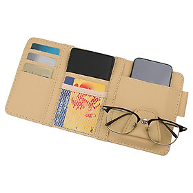 Car Sun Visor Organizer, Storage Pouch Organizer Car Visor  Interior Accessories Glasses Holder for Card, Pen, Key, Glasses