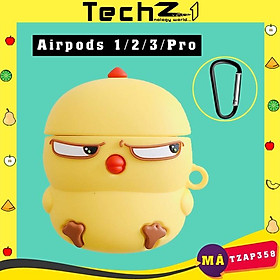 Bao Case cho Airpods 1/2/3/Pro Vịt Con Khó Tính Cute, Ốp Airpods Dễ Thương - Mã TZAP358