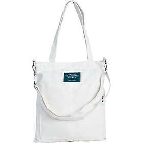 Túi Vải Tote Đeo Chéo Living XinhStore (31 x 35 cm) - Trắng