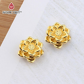 Charm bạc bông sen xỏ ngang - Ngọc Quý Gemstones