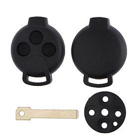 3Button Remote Key Fob Replace Shell Case With Uncut Blade for Benz