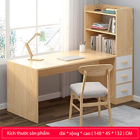 Mua Bàn làm việc kèm giá sách và ngăn tủ để đồ  bàn học BAH008