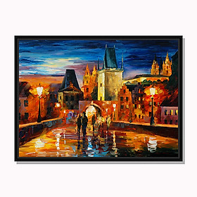 Tranh cao cấp Đêm ở Praha - Cộng hoà Séc Model: AZ1-0261
