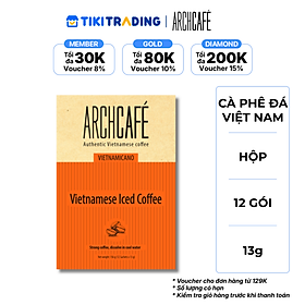 Cà Phê Đá Việt Nam - Cafe hoà tan Archcafé - Vietnamicano (hộp 12 gói x 13g)