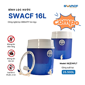 Mua Compo 2 bình lọc nước uống trực tiếp SWACF 16L | CWFLT Nano bạc  lõi lọc 7L  tốc độ lọc 2 - 4 lít/giờ  giữ khoáng thiết yếu