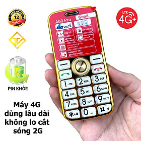 Điện thoại Người Già Good A60 Pro 4G (LTE) Gọi HD Call , Có SOS , Màn lớn - Phím to - Pin trâu - Sạc Type C - Hàng nhập khẩu