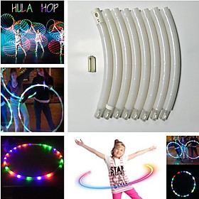 LED Hula Ring 8 Parts Detachable Collapsable Light Colorful Night Light for Dancing Stage Props