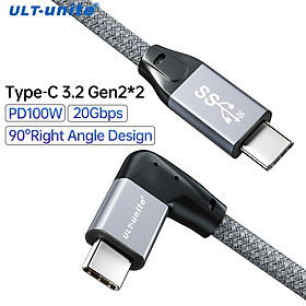 Cáp ULT-unite Right Angle Type C USB-C sang USB-C USB 3.1 Gen 2 Type-C Male to Male with E-Mark Cáp dữ liệu đầy đủ tính năng 1,5m Màu: Cáp USB 3.2