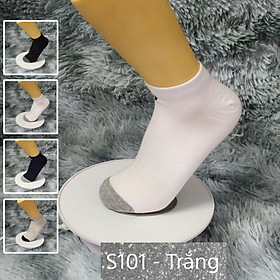 Tất Vớ cổ ngắn trơn Cotton Air Seven S101. 4 màu: Trắng, Đen, Xanh, Xám. Dày dặn, mềm mại, kháng khuẩn khử mùi, không hôi chân