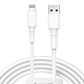 Dây cáp sạc nhanh 2.4A Lightning hiệu Baseus Mini White cho iPhone / iPad trang bị chip sạc thông minh, tốc độ truyền tải dữ liệu tốc độ cao 480Mbps - Hàng nhập khẩu