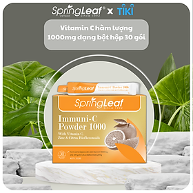 Tăng đề kháng, miễn dịch bổ sung Vitamin C, kẽm dạng bột Springleaf Immuni C Powder 1000mg 30 gói 2g