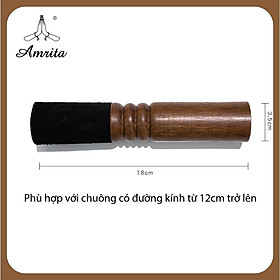 Mua Dùi chuông xoay Nepal - Dùi gỗ bọc da cao cấp - singing bowl - Chùi gỗ đánh chuông xoay - mõ gỗ tụng kinh - Amrita