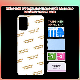 Miếng Dán Dẻo PPF Mặt Lưng Cho Samsung Galaxy A02s- Hàng Chính Hãng
