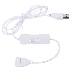 USB 2.0 3.0 Men sang nữ Cáp dữ liệu mở rộng với công tắc bật/tắt cho USB LED Dải quạt Bộ sạc máy tính xách tay Đèn bàn: 200cm 2.0 White