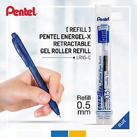 Ruột Bút Ký Nhật Bản Pentel LRN5 | Ngòi 0.5mm | Ngòi Bút Pentel Energel Chính Hãng | 3 Màu Mực