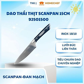 Dao thái thịt, dao thái rau củ quả đa năng Scanpan Classic 15cm 92501500, thép không gỉ cao cấp