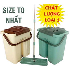 Mua Chổi lau nhà tự vắt thông minh Xoay 360 độ kèm thùng Bộ lau nhà size to nhất 2021