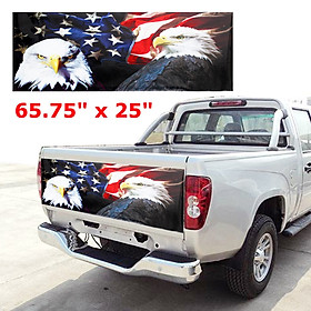 167x63.5cm T40 Engle America Flag Tailgate Wrap Vinyl Graphic Car Decal Sticker