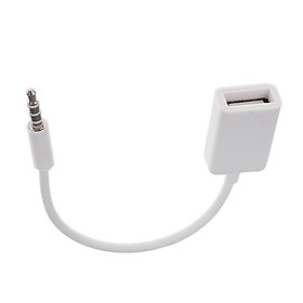 Đa Năng Ô Tô Xe 3.5 Mm AUX Cắm Vào USB Nữ Cáp Chuyển Đổi Dây