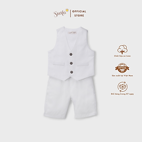 Bộ Gile Chất Liệu Linen Cao Cấp Phong Cách Hàn Quốc Cho Bé Trai - AVETT SET - GIL002 - SAOLA KIDS CLOTHING