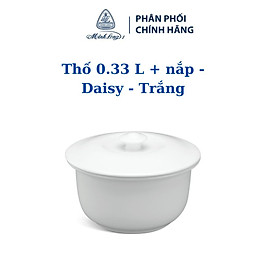 Thố 0.33 L + nắp - Daisy - Trắng - Gốm sứ cao cấp Minh Long I