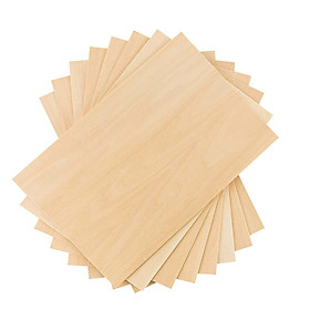 8x Unfinished Wooden Board, Wood Sheets Board, Thin Plywood Board, Wood Boards for Miniature Aircraft Mini House, DIY Project Making Plane Model