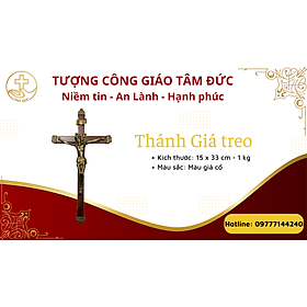 Mua Chúa chịu chết Thánh Giá gỗ treo cao 33cm - Sản phẩm Công Giáo Tâm Đức